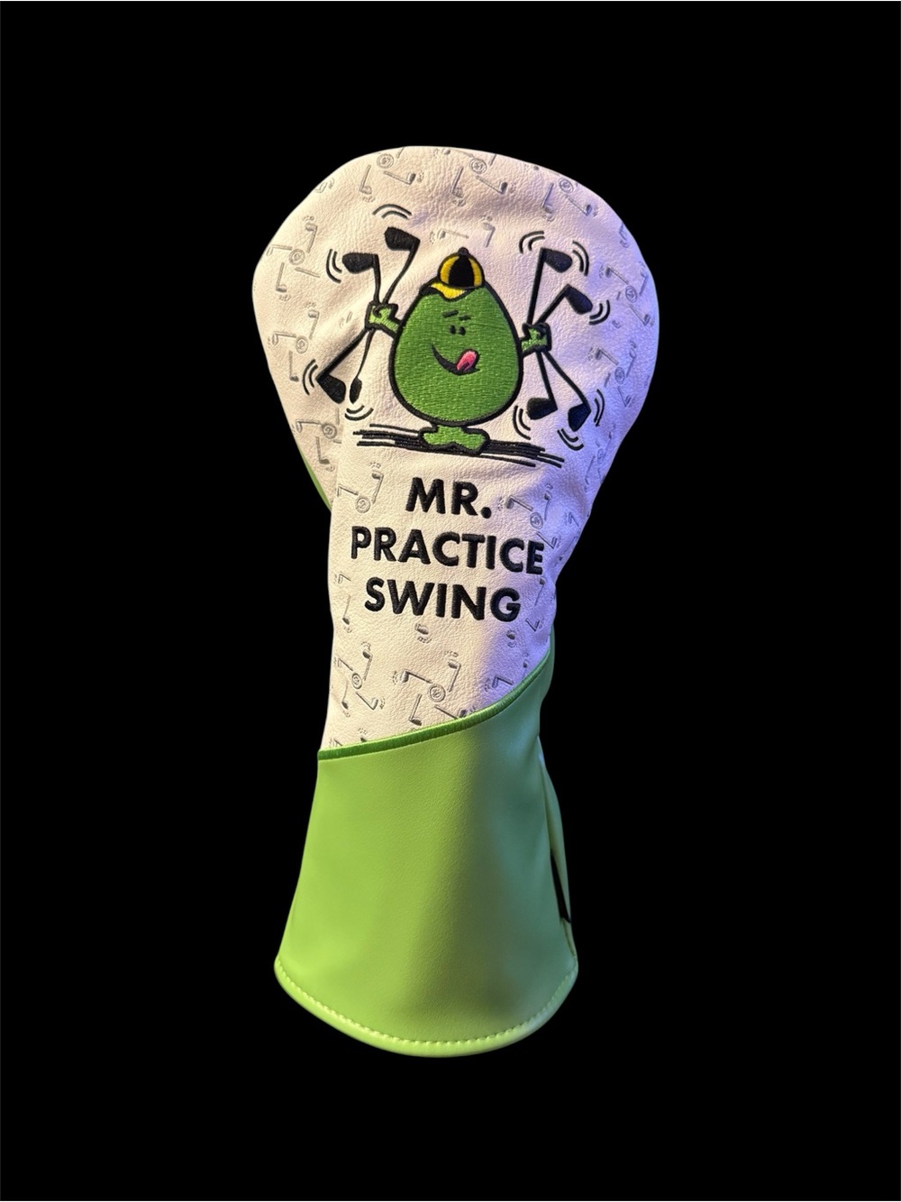 Driver Parelder Golf Sports Lime Green “Mr Practice Swing” Headcover